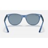 Ray Ban Wayfarer II True Blue RB2185 Transparent Blue Frame Blue Classic Lens Sunglasses
